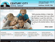 Tablet Screenshot of centurycitydentalgroup.com